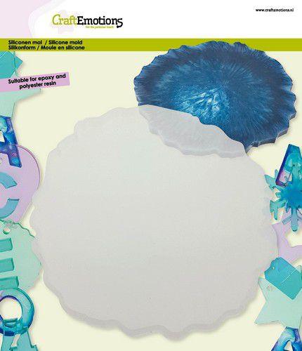 CraftEmotions Silikonform Geode - rund deckle 12,5-13cm 