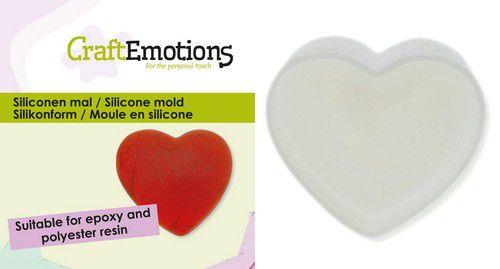 CraftEmotions Silikonform Herz 7,5x7cm 