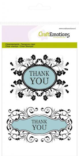 CraftEmotions Silikonstempel A6 - Thank you 
