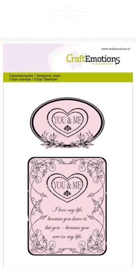 CraftEmotions Silikonstempel A6 - You & Me 