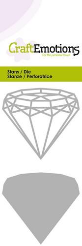 CraftEmotions Stanz- und Prägeschablone 2tlg - Diamant Drahtform 
