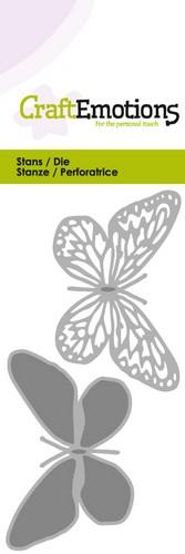 CraftEmotions Stanz- und Prägeschablone 2tlg - Schmetterling 
