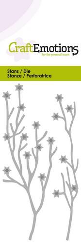 CraftEmotions Stanz- und Prägeschablone 2tlg - Zweige mit Sternen 