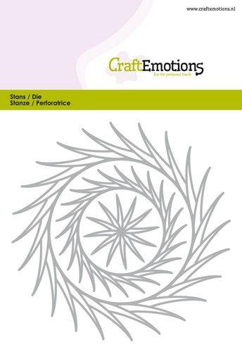 CraftEmotions Stanz- und Prägeschablone 3tlg - Rahmen - Feuerrad 