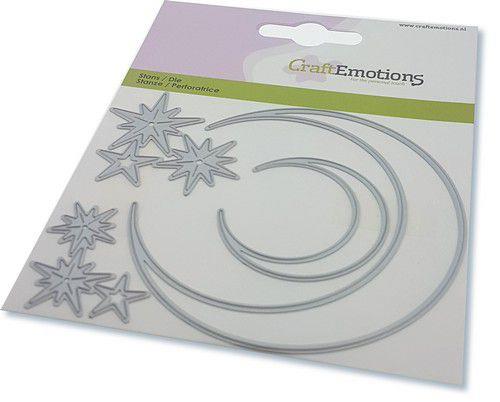 CraftEmotions Stanz- und Prägeschablone 4tlg - Elfen - Mond und Sterne 