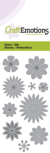 CraftEmotions Stanz- und Prägeschablone - Blumen mix 