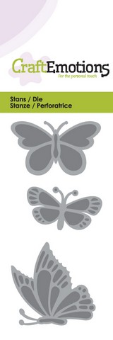 CraftEmotions Stanz- und Prägeschablone - Schmetterlinge 