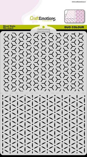 CraftEmotions Stencil / Schablone Duo Colour Nr.3 2xA6 A5 