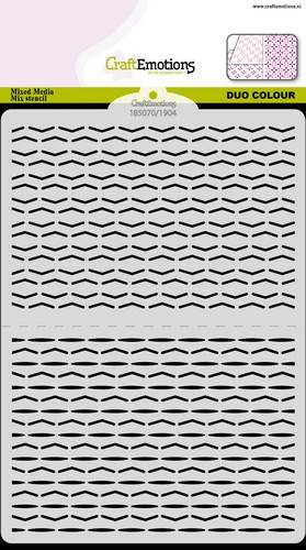 CraftEmotions Stencil / Schablone Duo Colour Nr.4 2xA6 A5 