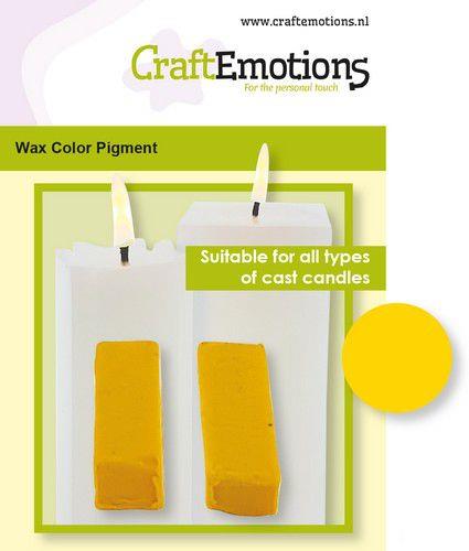 CraftEmotions Wachs Farbpigment - 2 Sticks 30 x 10 x 10mm - ca. 5g Gelb Gelb