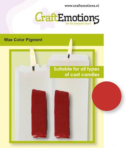 CraftEmotions Wachs Farbpigment - 2 Sticks 30 x 10 x 10mm - ca. 5g Rot Rot