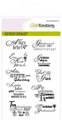 CraftEmotions clearstamps A6 - Texte Glückwunsch 
