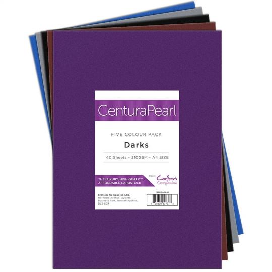 Crafter's Companion Centura Pearl A4 310g/m² - Darks - 40 Blatt 