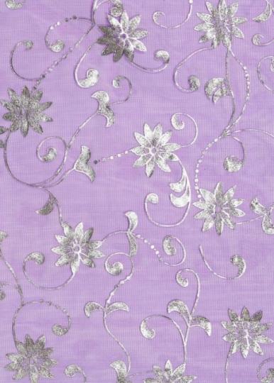 CreaPop Deko-Stoff Blumen Design - lila 29cm x 1m 