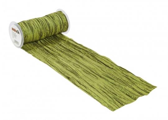 CreaPop Fripe Dekoband u. Tischband 20cm x 1m, olive 