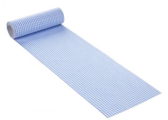 CreaPop Tischband Karo 20cm x 10m, hellblau 