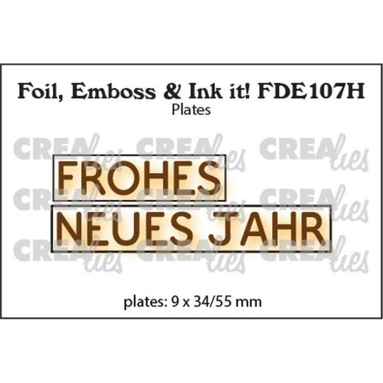 Crealies • Foil, Emboss & Ink It! Stempel - Frohes Neues Jahr 