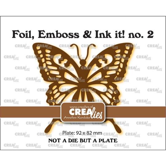Crealies • Foil, Emboss & Ink It! Stempel - Swallowtail Schmetterling 