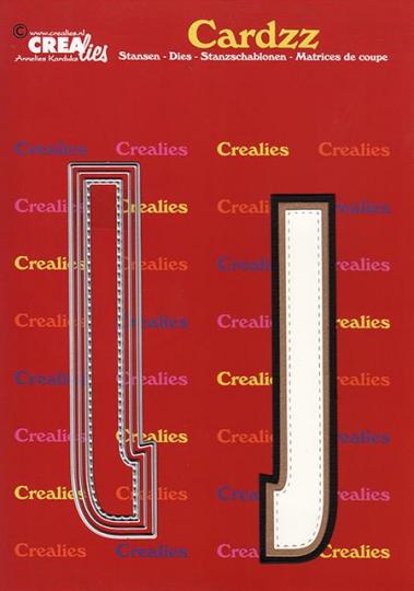 Crealies Cardzz Stanzschablone 3tlg. No.410 - Alphabet - J - 