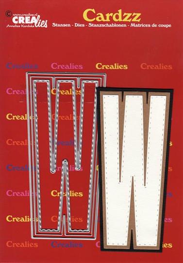 Crealies Cardzz Stanzschablone 3tlg. No.423 - Alphabet - W - 