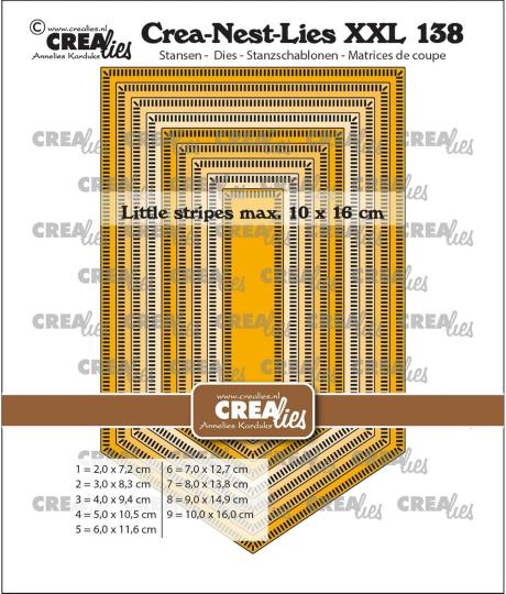 Crealies Crea-Nest-Lies XXL no. 138 Stanzschablone Flagge mit kleinen Streifen 