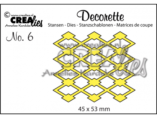 Crealies Decorette no. 6 Hintergrund Diamant Stanzschablone 