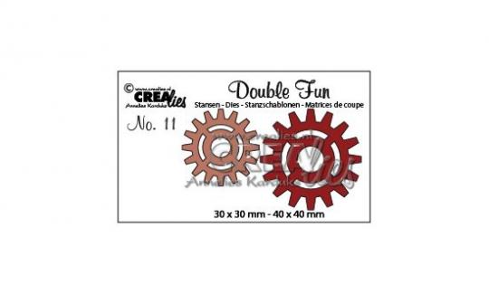 Crealies Double Fun no. 11 Gänge Stanzschablone 