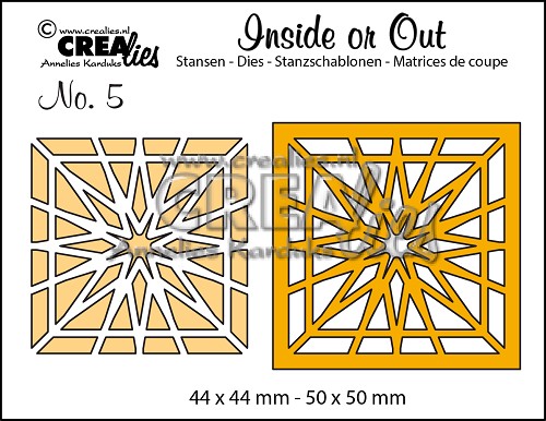 Crealies Insider or Out No.5 Stanzschablone - Block Stern 