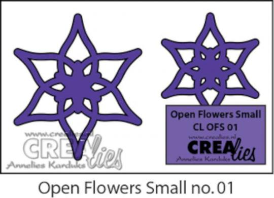 Crealies Open Flowers Small no. 1 Stanzschablone Blume mit Öffnungen 