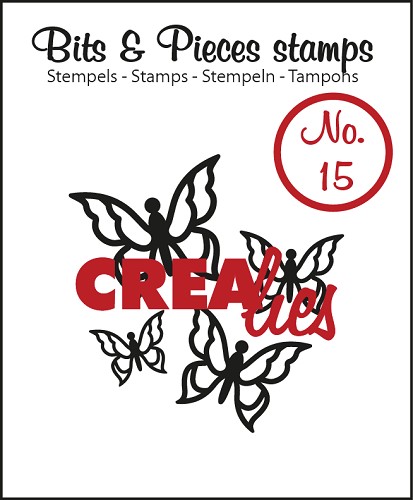Crealies Silikon-Stempel Bits & Pieces Nr. 15 „Schmetterlinge“ 1-teilig 
