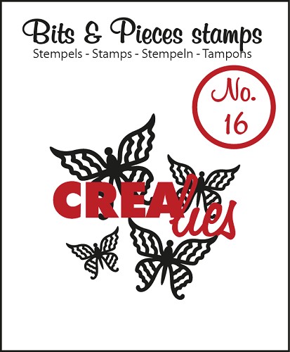 Crealies Silikon-Stempel Bits & Pieces Nr. 16 „Schmetterlinge“ 1-teilig 