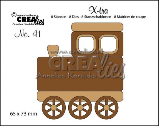 Crealies X-tra Stanzschablone No.41 - Lokomotive 