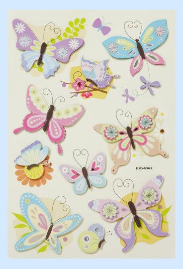 Creapop 3D Sticker Schmetterlinge 