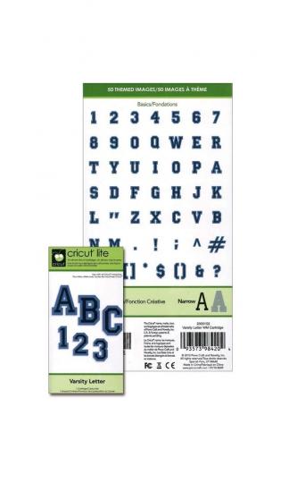 Cricut Cartridge Lite varsity letter (Einsatzmodul) 