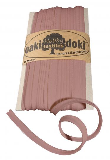 Oaki Doki Paspelband / Biesenband Tricot de Luxe Jersey  2m Ø 3mm 013-Altrosa