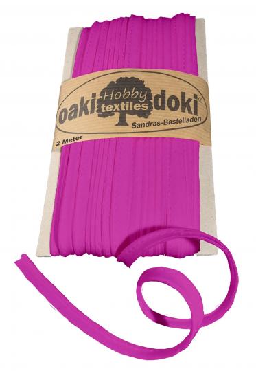 Oaki Doki Paspelband / Biesenband Tricot de Luxe Jersey  2m Ø 3mm 017-Pink