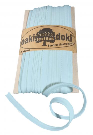 Oaki Doki Paspelband / Biesenband Tricot de Luxe Jersey  2m Ø 3mm 102-Pastellblau
