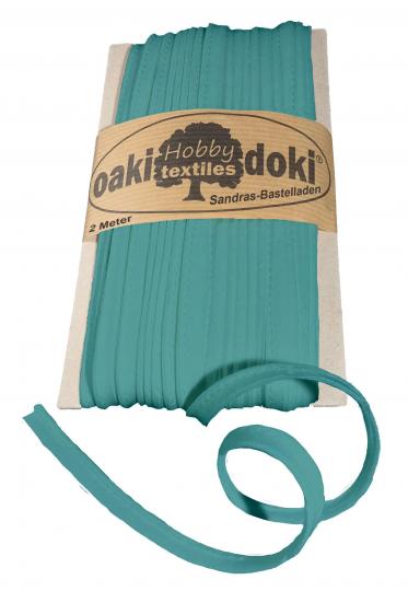 Oaki Doki Paspelband / Biesenband Tricot de Luxe Jersey  2m Ø 3mm 104-Pastel Türkis