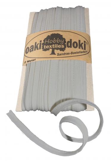 Oaki Doki Paspelband / Biesenband Tricot de Luxe Jersey  2m Ø 3mm 117-Lichtgrau
