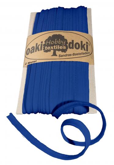 Oaki Doki Paspelband / Biesenband Tricot de Luxe Jersey  2m Ø 3mm 240-Royalblau