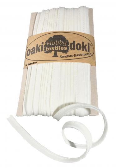 Oaki Doki Paspelband / Biesenband Tricot de Luxe Jersey  2m Ø 3mm 320-Ecru
