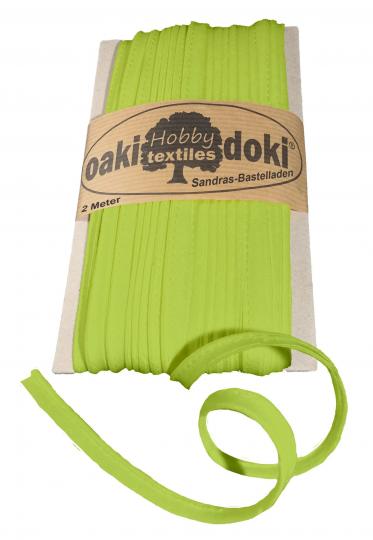Oaki Doki Paspelband / Biesenband Tricot de Luxe Jersey  2m Ø 3mm 448-Grasgrün
