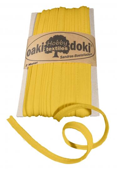 Oaki Doki Paspelband / Biesenband Tricot de Luxe Jersey  2m Ø 3mm 711-Sonnengelb