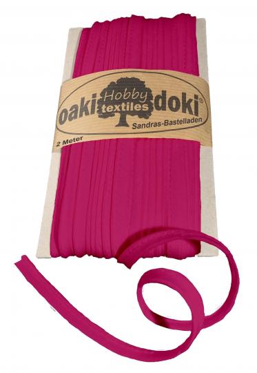 Oaki Doki Paspelband / Biesenband Tricot de Luxe Jersey  2m Ø 3mm 917-Pink