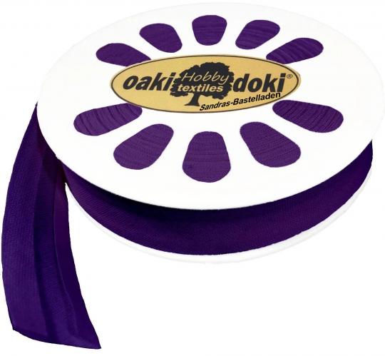 Schrägband / Einfassband Baumwolle Uni gefalzt 20m x 20mm 183-Violett