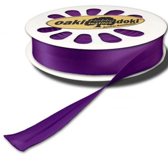 Schrägband / Einfassband Satin gefalzt 20m x 20mm 183-Violett