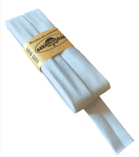 Oaki Doki Schrägband / Einfassband Tricot de Luxe Jersey gefalzt 3m x 20mm 102-Pastellblau