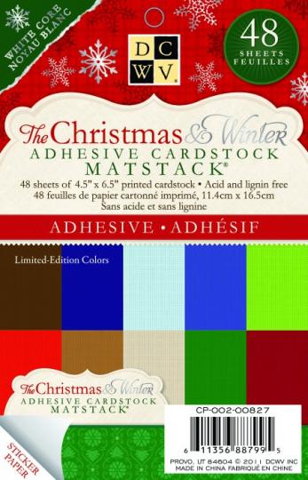 DCWV Adhesive mat stack Christmas&Winter 2011, 11,4x16,5cm / 48 Blatt 