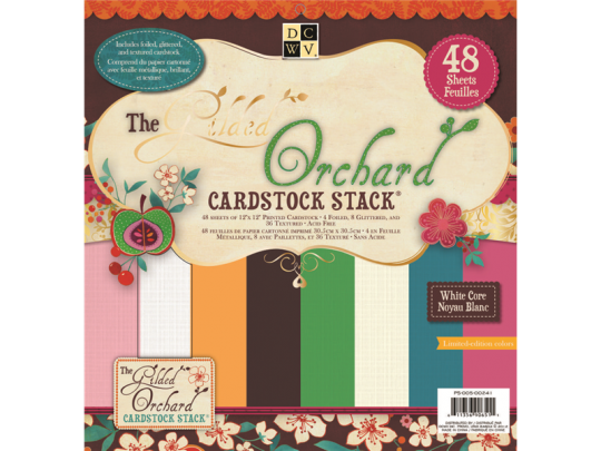 DCWV Cardstock stack Gilded orchard, 30,5x30,5cm, 48 Bögen 