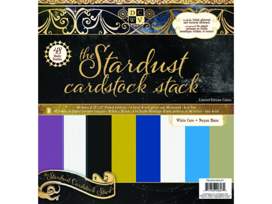 DCWV Cardstock stack Stardust, 30,5x30,5cm, 48 Bögen 
